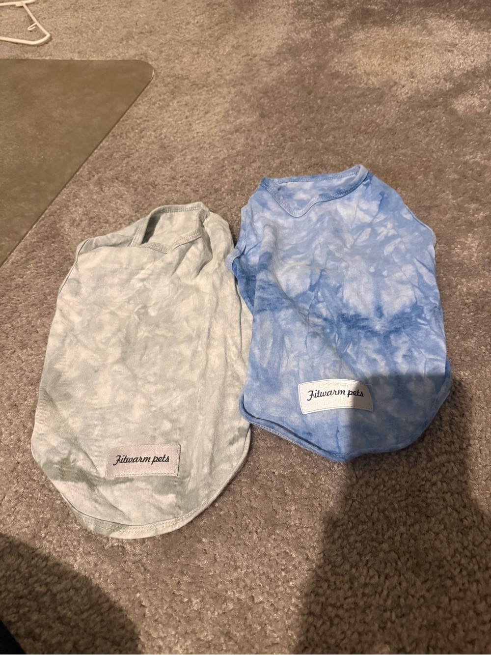 Tie-Dye Pet Shirts - Blue and Light Green